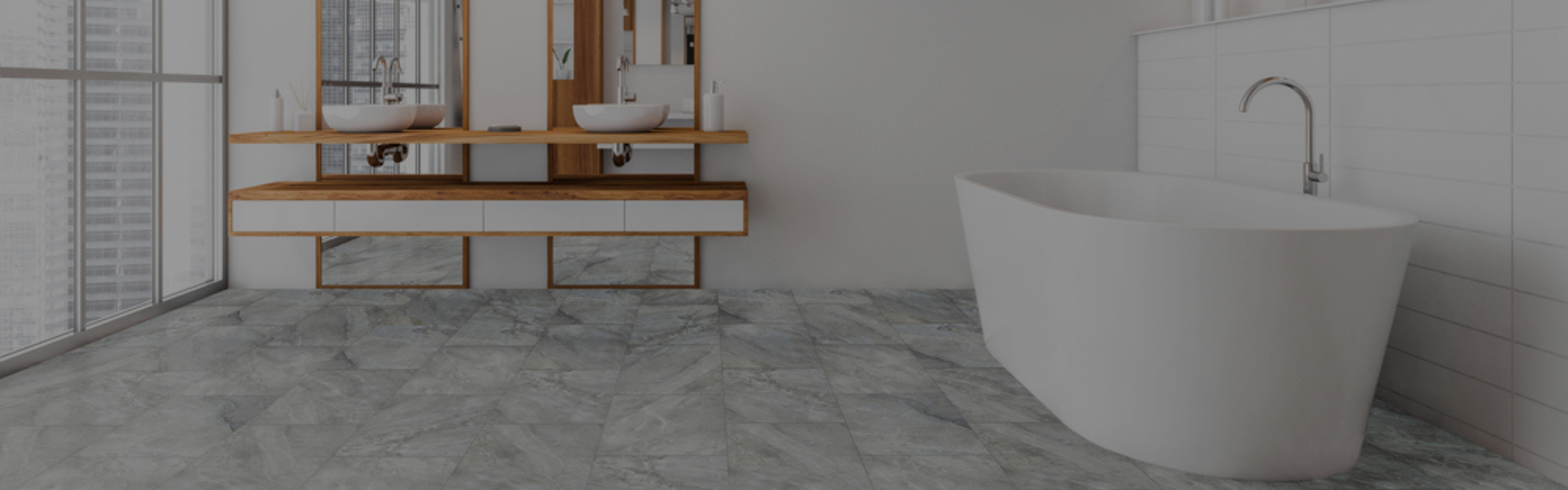 stone flooring in bathroom